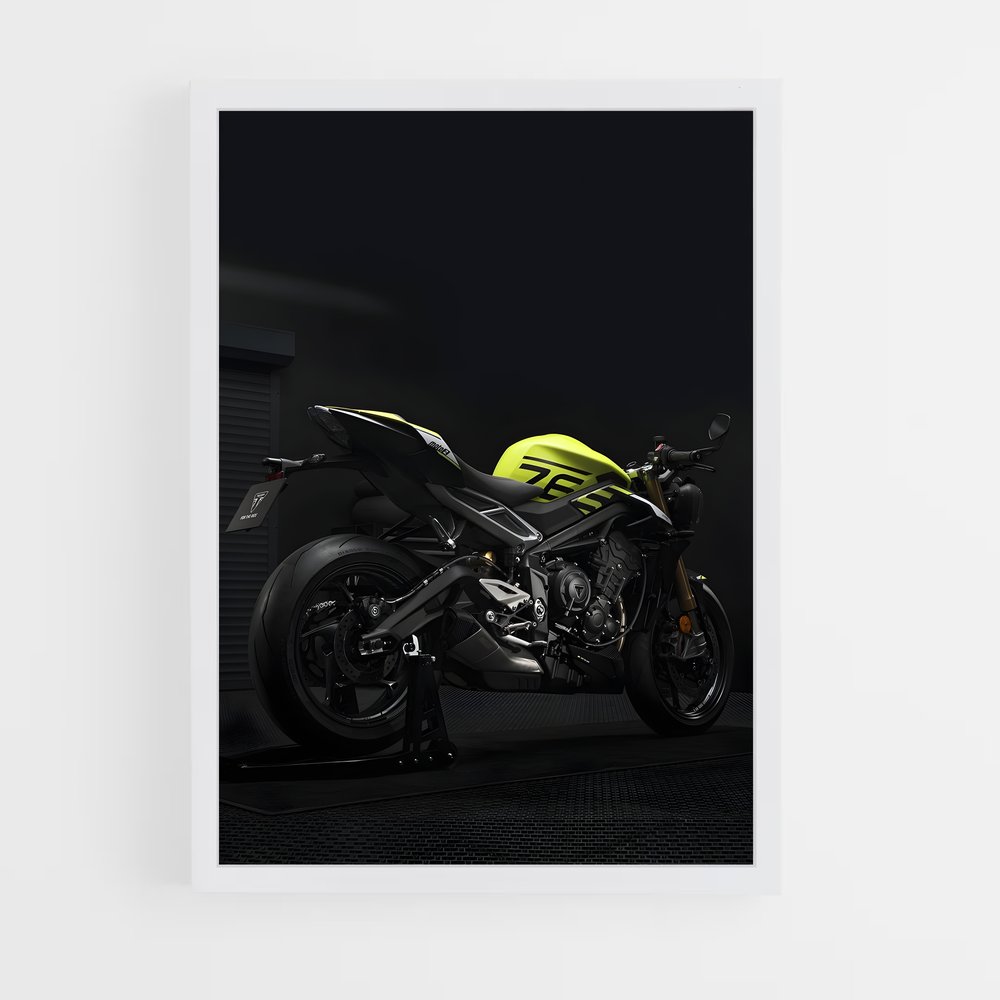 Poster Garage Jaune – affiche Triumph (vue 3)
